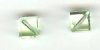 2 6mm Preciosa Light Green Diagonal Cubes
